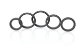 Boneyard Silicone Ring Five Piece Kit Black Black COCK RING Set